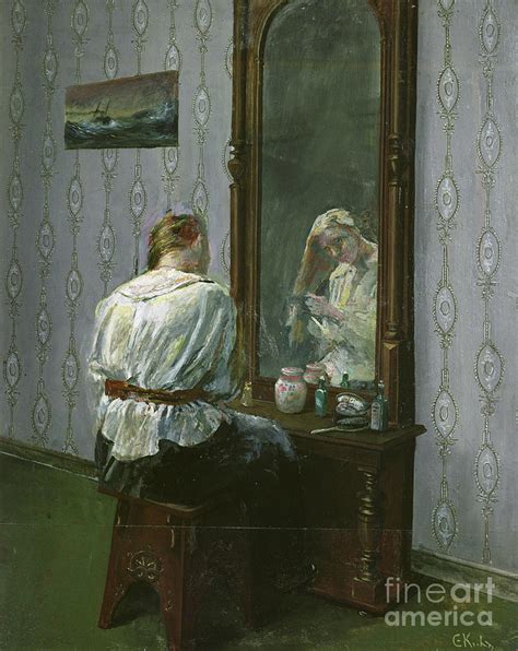 In Front Of The Mirror Painting By Christian Krohg Fine Art America