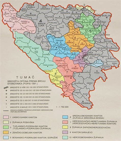 Geografska Karta Bosna I Hercegovina 115126 Cm GD Dizajn