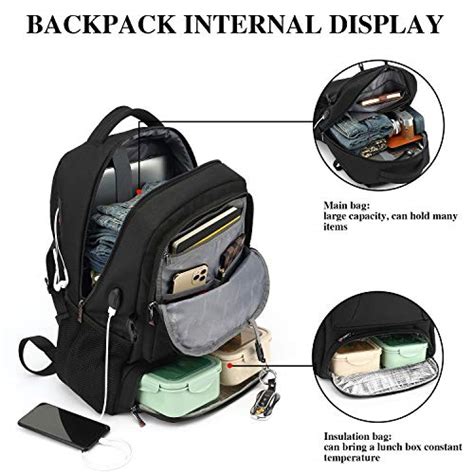 Coolbell Lunch Backpack 156 Inches Laptop Backpack Bags With Insulated