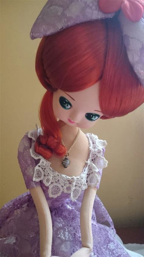 Bradley Big Eye Doll Vintage Sitting Mod 11 Purple Dress Rare Red Hair