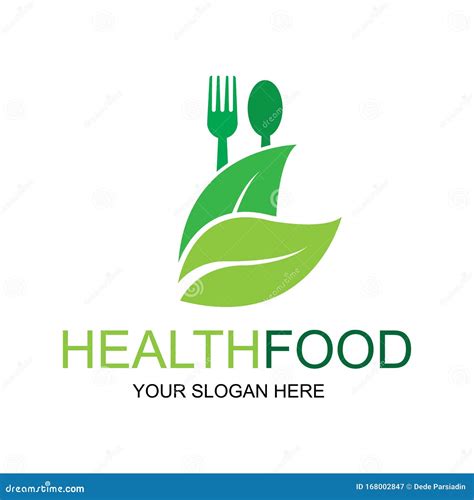 Healthy Food Logo Vector Design Icon Illustration Stock Vector