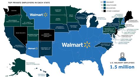 Walmart Nation Mapping The Largest Employers In The Us