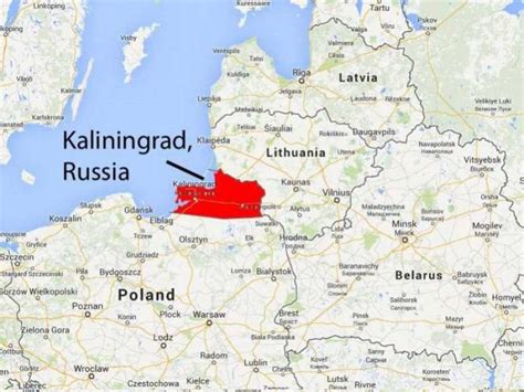 Где находится город калининград на карте россии Four
