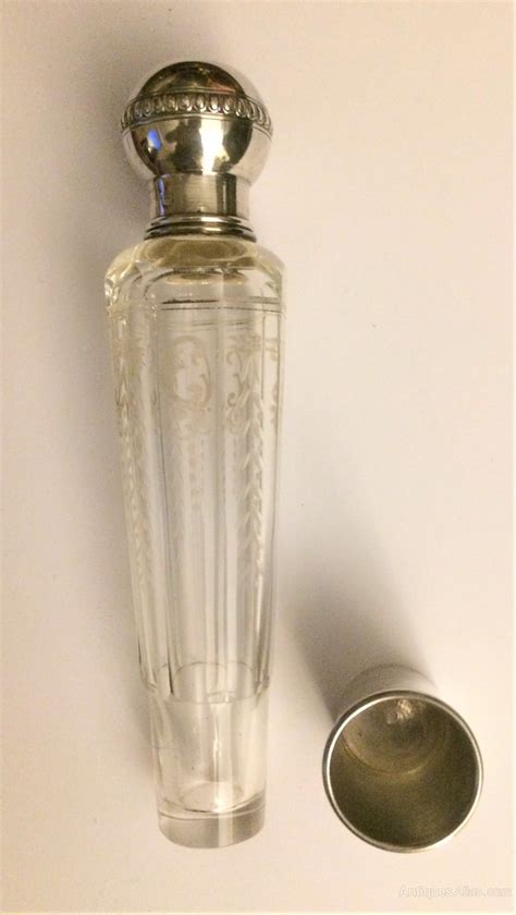 Antiques Atlas French Silver And Cut Glass Operacoach Flask