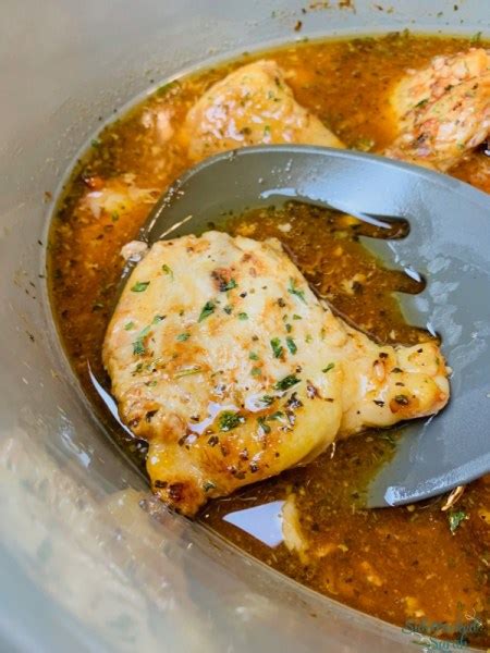 The Best Slow Cooker Chicken Thighs Recipe Sidetracked Sarah