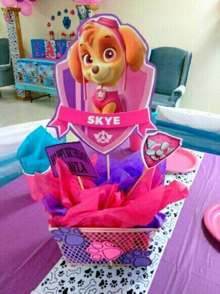 Love This Paw Patrol Centerpiece Featuring Skye Its Perfect For A