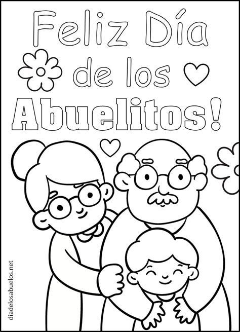 Dibujos Para Colorear Del Dia Del Abuelo Dibujo Para Colorear Abuelos