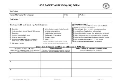 Explore Our Sample Of Job Hazard Analysis Template Free For Free