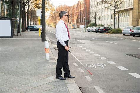 Blind Man Crossing Road Stock Photo Download Image Now Istock