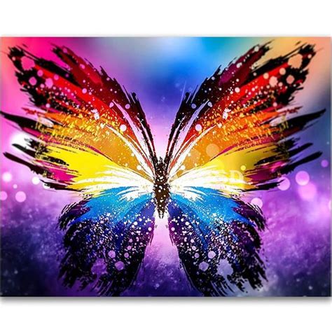 Butterfly Abstract 5d Diy Paint By Diamond Kit Butterfly Painting Abstract Diamond Painting