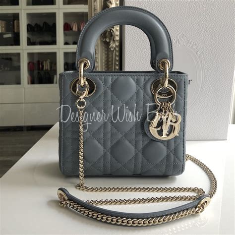Lady Dior Mini Grey Designer Wishbags
