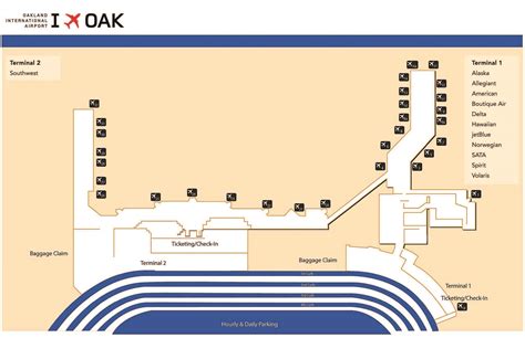 Airport Terminal Map Oakland International Airport