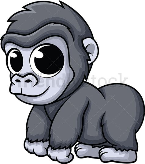 Cute Cartoon Gorilla Clipart