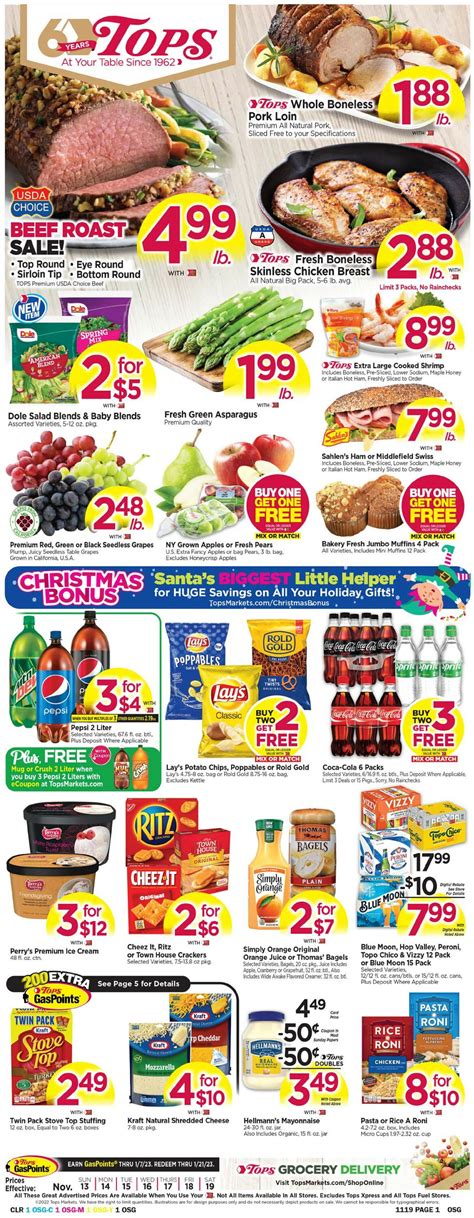 Tops Friendly Markets Ad Circular 1113 11192022 Rabato