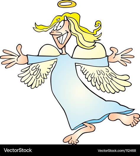 Funny Angel Royalty Free Vector Image Vectorstock