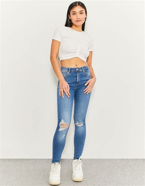 mid waist skinny push up jeans tally weijl online shop