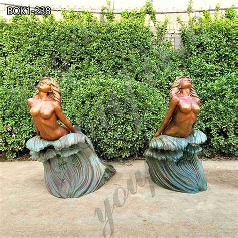 Bronze Naked Life Size Mermaid Statue China Factory Supplier BOKK YouFine Sculpture