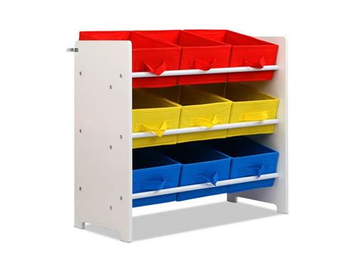 Cheap Artiss 3 Tier 9 Bins Kids Toy Box Organiser Storage Rack Cabinet