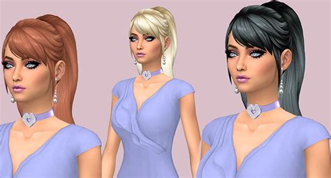 Sims 4 Hairs Sims Fun Stuff Confident Ponytail Barbara And Roseanne