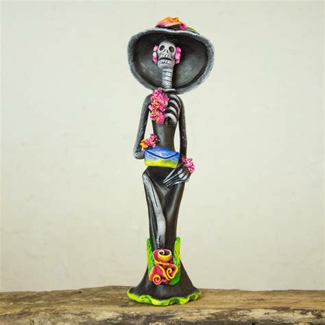 World Menagerie Zhane Crafted By Hand Day Of The Dead Catrina Ceramic