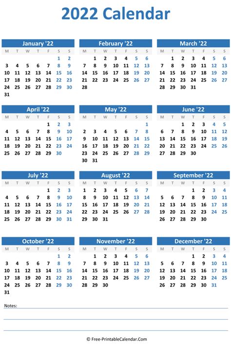 yearly calendar