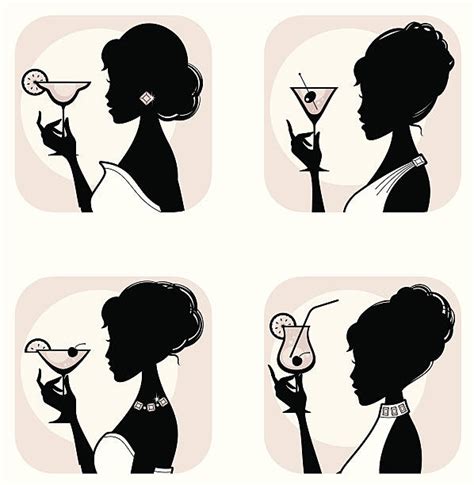 Woman Drinking Margarita Illustrations Royalty Free Vector Graphics