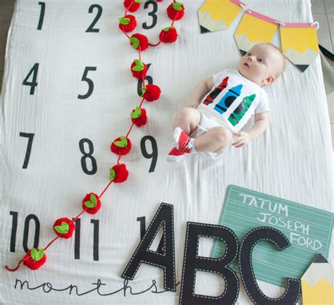 Creative Monthly Milestone Baby Photo Ideas