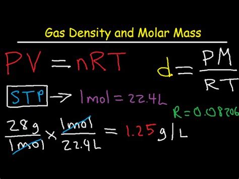 This equation shows how the volume of gas in dm3 at. ️ Calculate molar mass of a gas. Calculating the Molecular ...