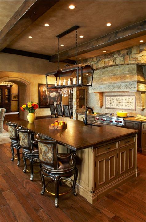 French country kitchen lighting over island. 20 Ways to Create a French Country Kitchen