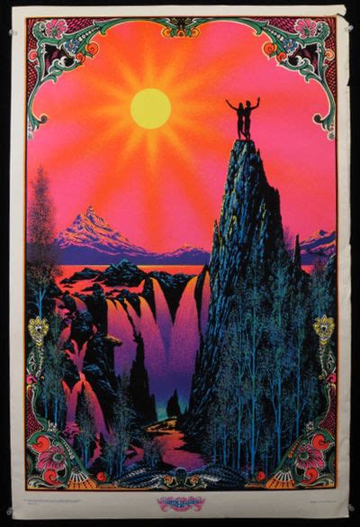 Garden Of Eden Blacklight Velvet Poster 1970 By Day L S 1970