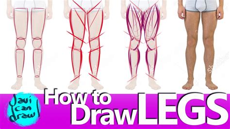 Step By Step Of How To Draw Legs Youtube