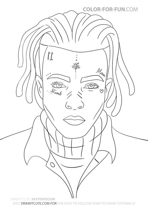 Xxxtentacion Pages Coloring Sketch Coloring Page My Xxx Hot Girl
