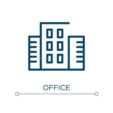 Office Icon Linear Vector Illustration Outline Office Icon Vector