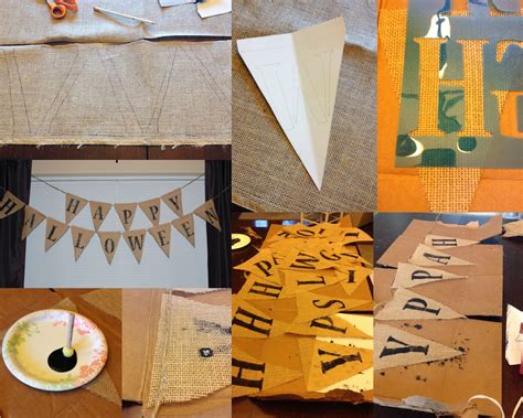 Champagne Thursdays Burlap Halloween And Thanksgiving Garland