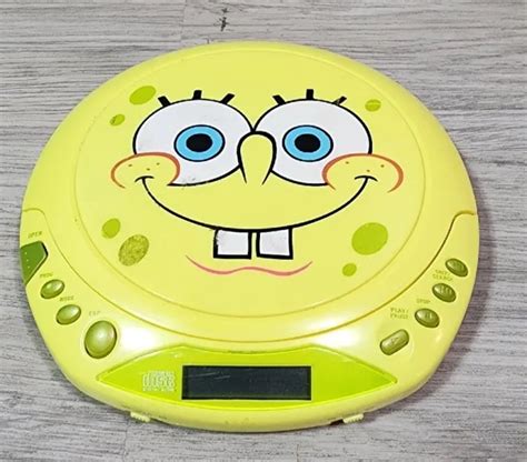 Spongebob Squarepants Personal Portable Cd Player Nickelodeon Yellow
