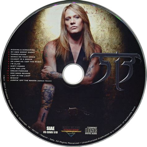 Carátula Cd De Sebastian Bach Kicking And Screaming Limited Edition