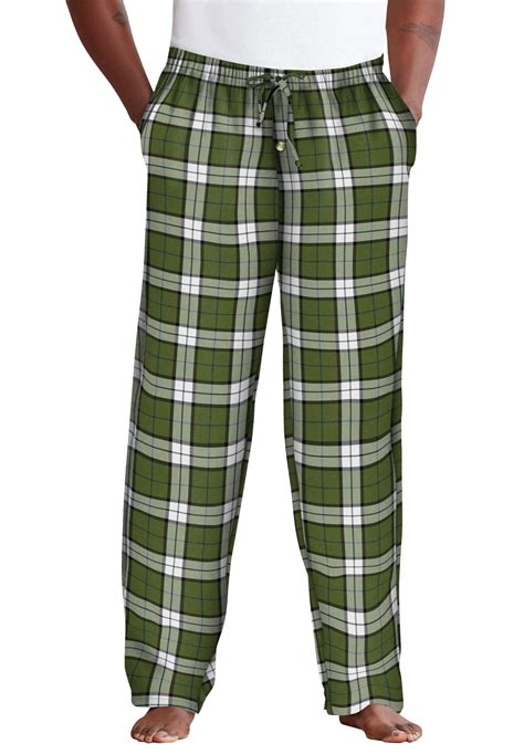Kingsize Mens Big And Tall Flannel Plaid Pajama Pants Pajama Bottoms