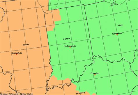 Central Time Zone Map Indiana Map