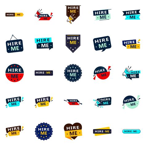 Premium Vector | Get the best value with our pack of 25 hire me banners
