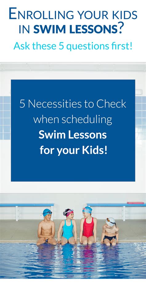 5 Necessities To Look For When Scheduling Swim Lessons For Your Kids