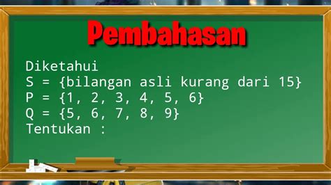 Diketahui S Bilangan Asli Kurang Dari Youtube