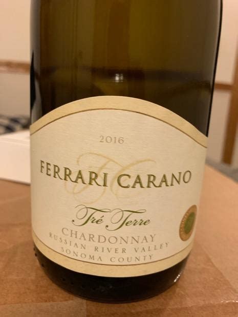 I agree with the wine maker's notes: 2016 Ferrari-Carano Chardonnay Tre Terre, USA, California, Sonoma County, Russian River Valley ...