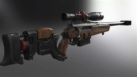 Sci Fi Sniper Rifle Concept Art