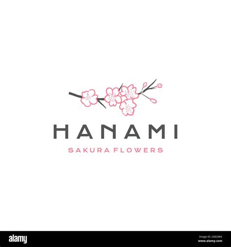 Sakura Logo Vector Illustration Japanese Flower Cherry Blossom Logo
