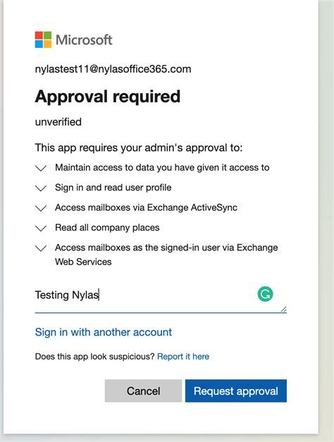Microsoft Office 365 Admin Approval Nylas