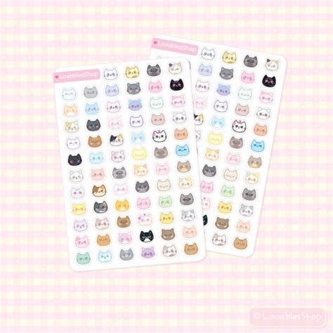 Household Chores Planner Stickers Cat Planner Stickers Etsy
