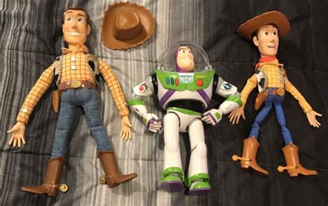 Talking Woody And Talking Buzz Lightyear 16” Toy Story Action Figure Lot