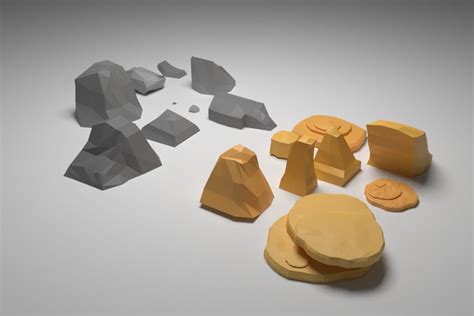 Stone Pack Low Poly Free Vr Ar Low Poly 3d Model Cgtrader