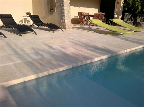 Concrete Swimming Pool Coping Margelle Massive OcrÉe Rouviere Pool