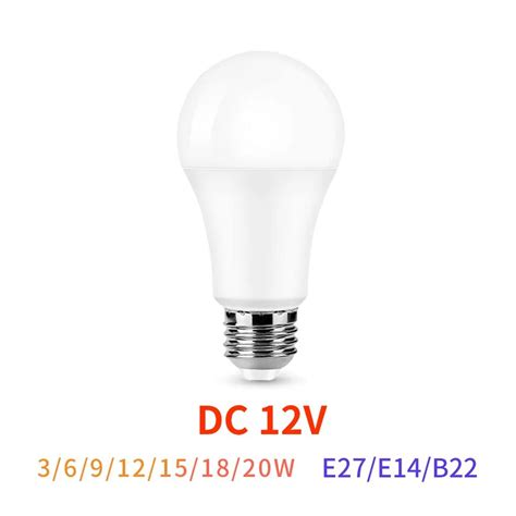 Dc 12v Led Bulb E27 Lamps 3w 5w 7w 9w 12w 15w Bombilla For Solar Led